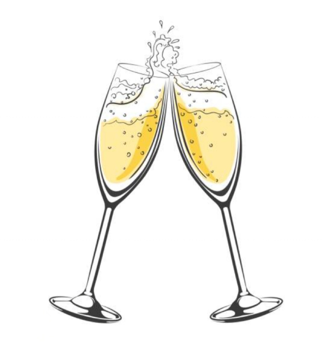 Sol, champagne och hurra rop