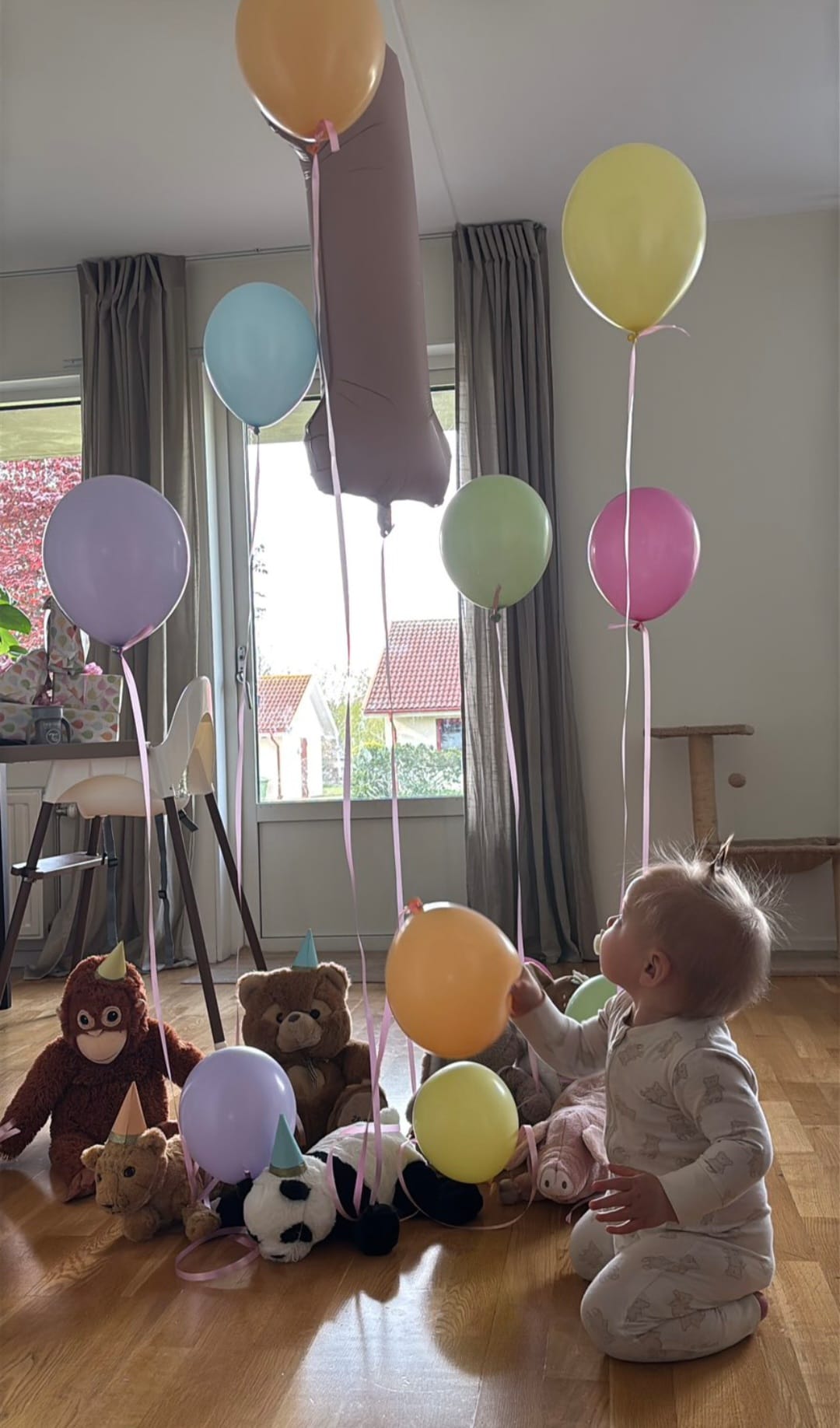1 års kalas och fjärilar.